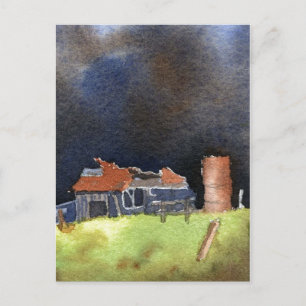 "Storm komt uit #5" Briefkaart voor landwegen