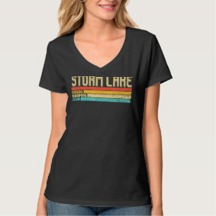 Storm Lake Iowa  Funny Vist Camping Summ T-shirt