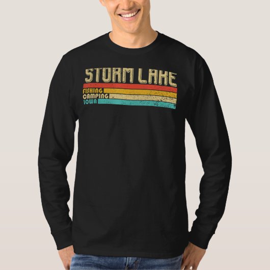 Storm Lake Iowa  Funny Vist Camping Summ T-shirt (Voorkant)
