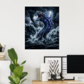 Storm Leviathan Getijdenstroom Canvas Poster (Thuiskantoor)
