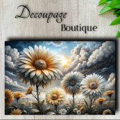 Storm Light Daisy Decoupage Tissuepapier