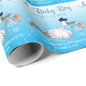 Storm met een Cute Little Baby Boy Cadeaupapier (Rol Hoek)