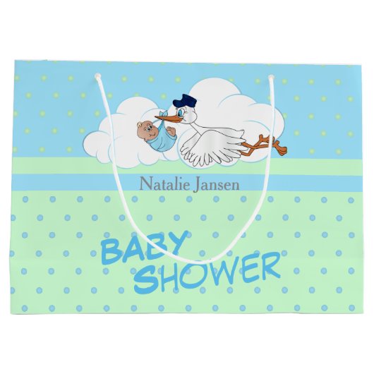 Storm met een Cute Little Baby Boy Groot Cadeauzakje (Achterkant)