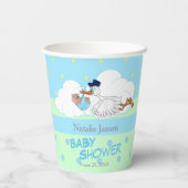 Storm met een Cute Little Baby Boy Papieren Bekers (Achterkant)