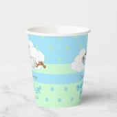 Storm met een Cute Little Baby Boy Papieren Bekers (Links)