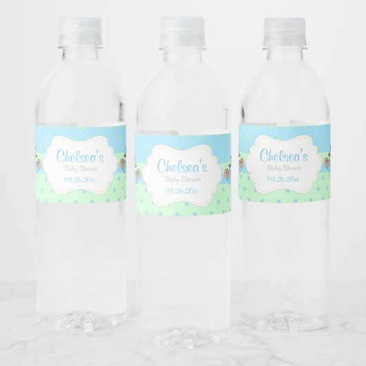 Storm met een Cute Little Baby Boy Waterfles Etiket (Flessen)