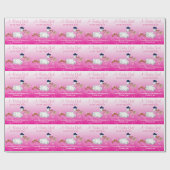 Storm met een kleine baby-meid uit Cute Cadeaupapier (Vlak)