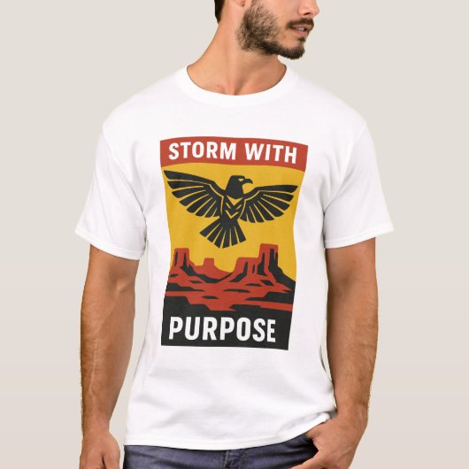 Storm Met Woestijnvalk T-Shirt (Voorkant)
