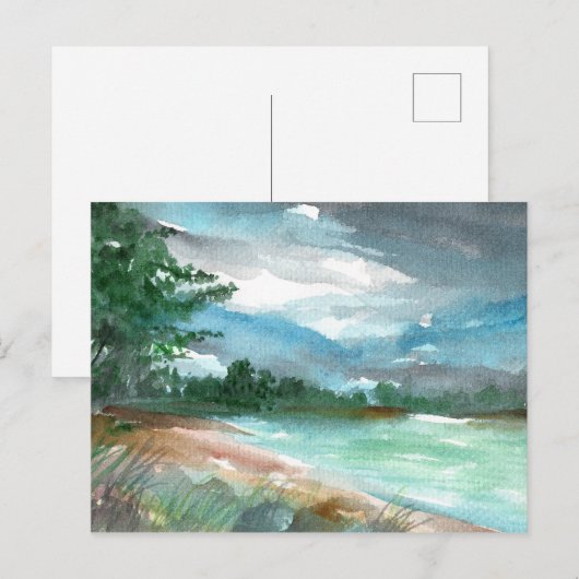 Storm naderen briefkaart (Voorkant / Achterkant)