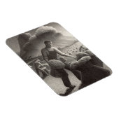 Storm naderen door Grant Wood Magneet (Rechterzijde)