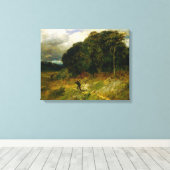 Storm naderen - Edward Mitchell Banister Canvas Afdruk (Insitu (Houten vloer))