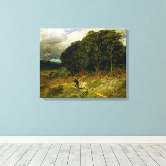 Storm naderen - Edward Mitchell Banister Canvas Afdruk (Insitu (Houten vloer))