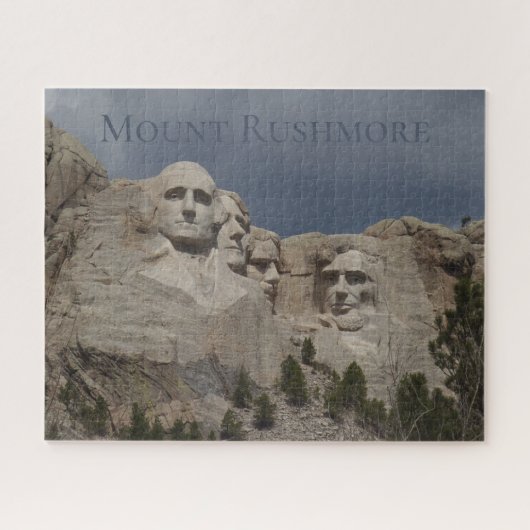 Storm nadert berg Rushmore Jigzaag Puzzle Legpuzzel (Horizontaal)