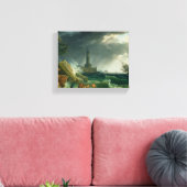 Storm op een mediterrane kust Canvas Print (Insitu (Woonkamer))