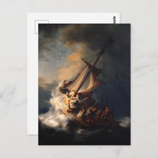 Storm op het Meer van Galilea Briefkaart (Voorkant / Achterkant)