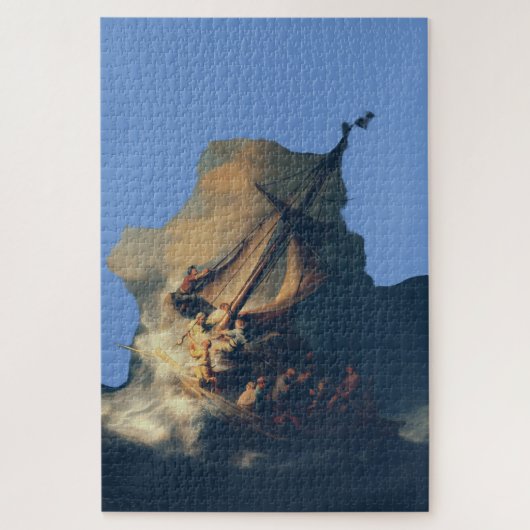 Storm op het Meer van Galilea door Rembrandt Kunst Legpuzzel (Verticaal)