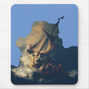 Storm op het Meer van Galilea door Rembrandt Kunst Muismat