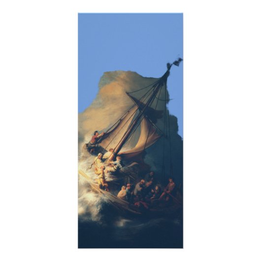 Storm op het Meer van Galilea door Rembrandt Kunst Reclamekaart (Voorkant)