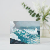 Storm op het schilderen van het zee briefkaart (Staand voorkant)