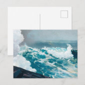 Storm op het schilderen van het zee briefkaart (Voorkant / Achterkant)