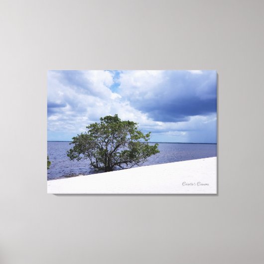 Storm op het strand canvas afdruk (Voorkant)