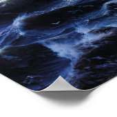 Storm op zee voor de Noorse kust Poster (Hoek)