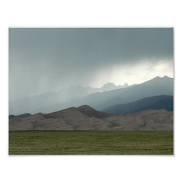 Storm over de Grote Sand Dunes, Colorado Foto Afdruk