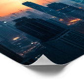 Storm over een megastad poster (Hoek)