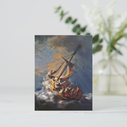 Storm over het Zee van Galilea Briefkaart (Staand voorkant)