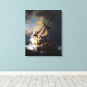 Storm over het Zee van Galilea Canvas Afdruk (Insitu (Houten vloer))
