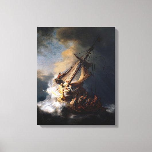 Storm over het Zee van Galilea Canvas Afdruk (Voorkant)