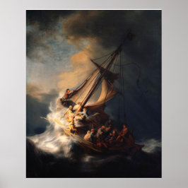Storm over het Zee van Galilea Poster