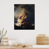 Storm over het Zee van Galilea Poster (Keuken)