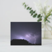 Storm over paarse lucht briefkaart (Staand voorkant)