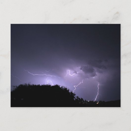 Storm over paarse lucht briefkaart (Voorkant)