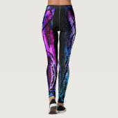 Storm Paarse Aqua Tiger Ocean Leggings (Achterkant)