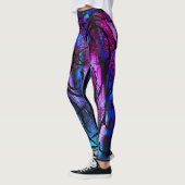 Storm Paarse Aqua Tiger Ocean Leggings (Links)