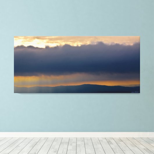 Storm plankwolk Hot Springs National Park AR Canvas Afdruk (Insitu (Houten vloer))
