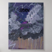 STORM POSTER VAN DE KUNSTENAAR PAULA REILLY. (Voorkant)
