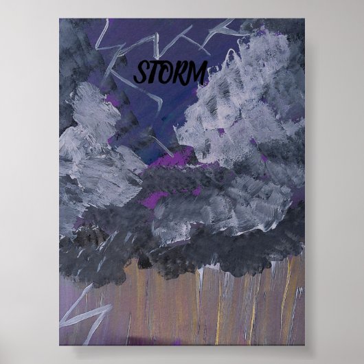 STORM POSTER VAN DE KUNSTENAAR PAULA REILLY. (Voorkant)