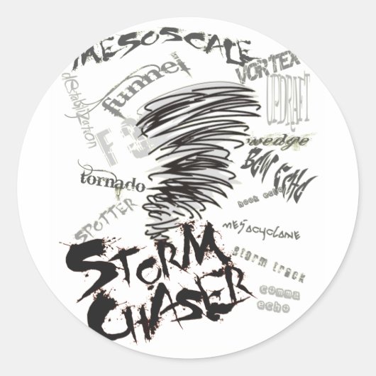 Storm Ronde Sticker (Voorkant)
