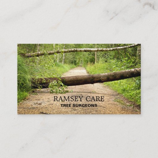 Storm schade - boomchirurg - boomkweker visitekaartje (Voorkant)