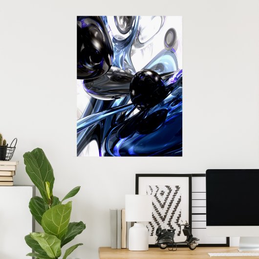 Storm Schaduw Abstract Poster (Thuiskantoor)