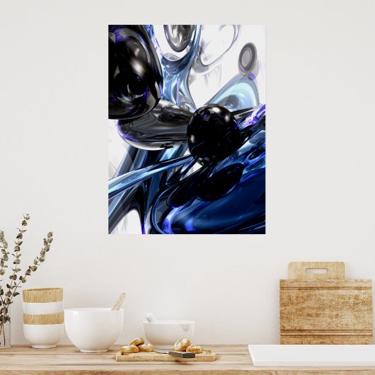 Storm Schaduw Abstract Poster (Keuken)