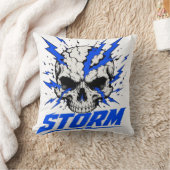 Storm Schedel Bliksemschicht Worp Kussen (Deken)