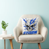 Storm Schedel Bliksemschicht Worp Kussen (Stoel)
