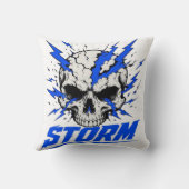 Storm Schedel Bliksemschicht Worp Kussen (Achterkant)