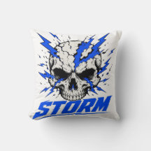 Storm Schedel Bliksemschicht Worp Kussen