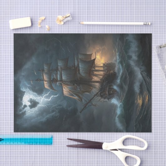 Storm schip tissuepapier (Craft)