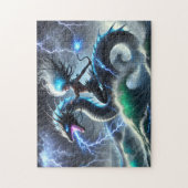 Storm Sirene Bliksem Zee Draak Zeemeermin Legpuzzel (Verticaal)